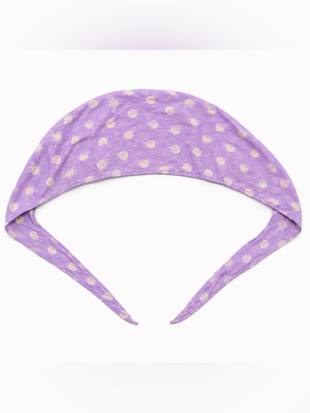 Free People Purple Polka Dot Tie-Back Hair Scarf